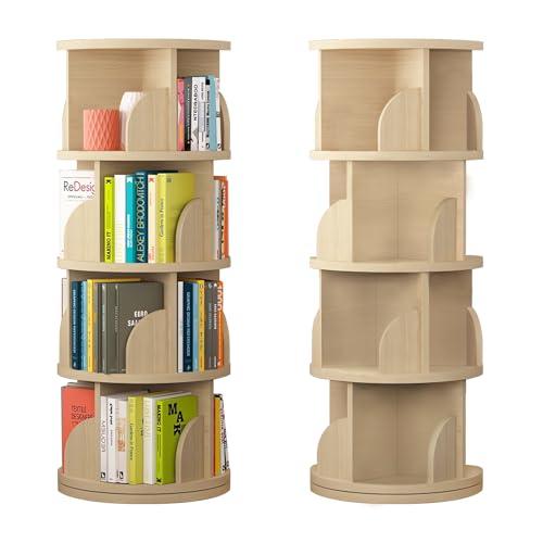 LeYoi 本棚 回転式本棚 大容量 直径46CM A4紙が入る高さ 漫画絵本棚