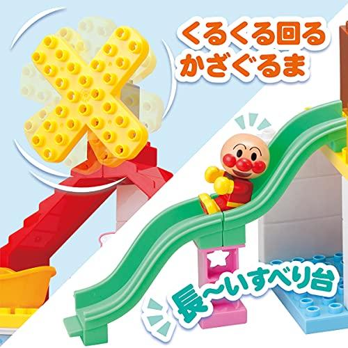 バンダイBANDAI Blocklabo ブロックラボ アンパンマン パン工場とすべり台のおうちブロックバケツ特典:2024年冬 アンパンマンク_4