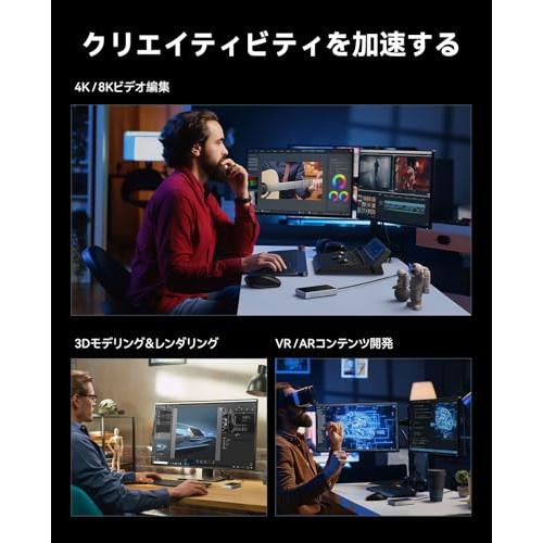 ORICO 80Gbps M.2 NVMe SSD 外付けケース，Thunderbolt 5対応チップ搭載，読み取り最大6000MB/s，静音冷