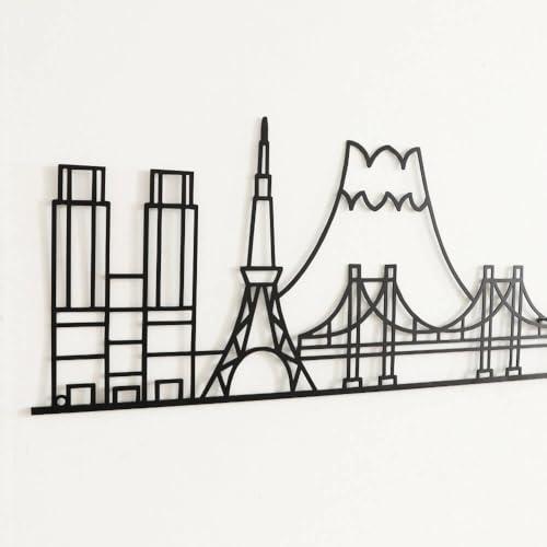 かわ畑貿易 壁飾り 東京 日本 富士山 スカイツリー 東京タワー ウォールアート 壁掛 壁面装飾 2411IFH008