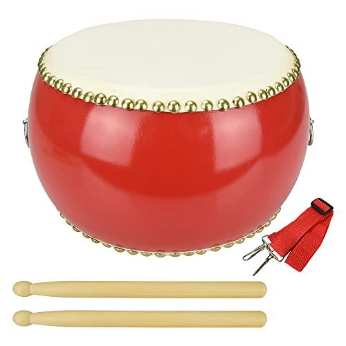 【良品】和太鼓 小太鼓 台座 バチ2本付き 和太鼓 小太鼓 バチ2本 首掛けベルト付き 牛革使用 響きが良い お祭り