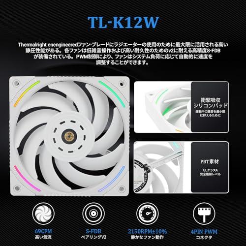 Thermalright Hyper Vision 360 ARGB White CPU AIO クーラー、PC 360
