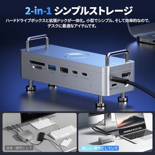 Ulanzi QT03 Mac mini M4/M4 Pro 専用 USB-Cハブ & スタンド 10-in-1