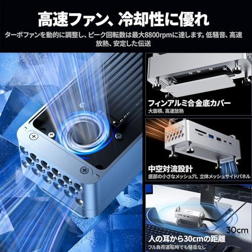 Ulanzi QT03 Mac mini M4/M4 Pro 専用 USB-Cハブ & スタンド 10-in-1