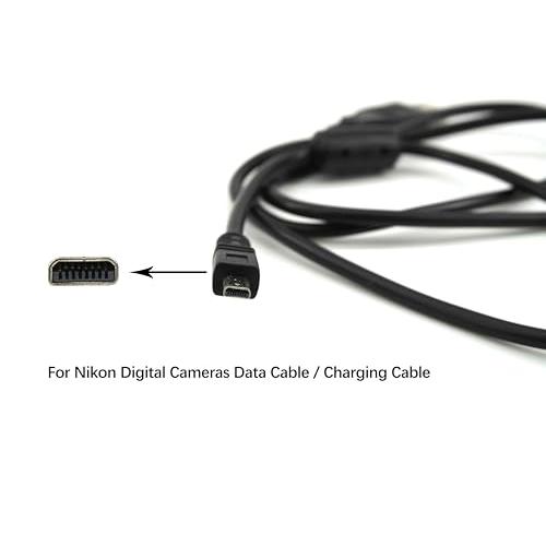 交換用USBカメラ転送データ充電器充電ケーブルコード 対応Nikon