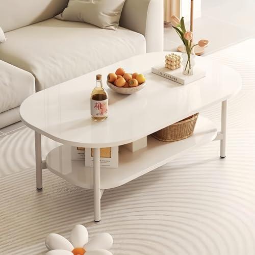 WoRefCra ローテーブル センターテーブル 幅80cm 楕円形 収納付き 北欧