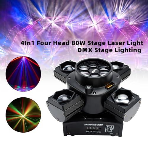 Frezon ステージライト LED ディスコライト 80W 高輝度 多機能 ストロボ効果 スポットライト 舞台照明 DMX512 12/22チ_5