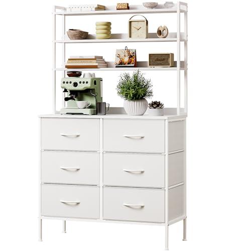 SINNONAKA ハイチェスト 3段木製ディスプレイラック付き タンス 布製