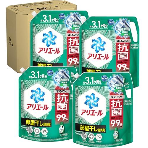 アリエール 洗濯洗剤 液体 超抗菌プレミアム 部屋干し超消臭 天日干し級にさわやかな香り 詰め替え 2210gｘ4袋 大容量 ケース品（Yahoo!・くらおりショップ）