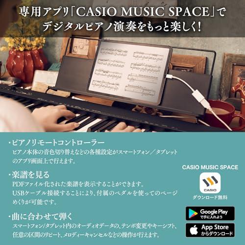 カシオCASIO 電子ピアノ CDP-S105BK ハンマーアクション88鍵盤 軽量
