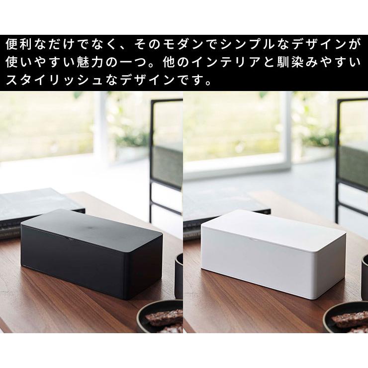 tower 蓋付きティッシュケース レギュラーサイズ ブラック tower 蓋付きティッシュケース レギュラーサイズ ブラック