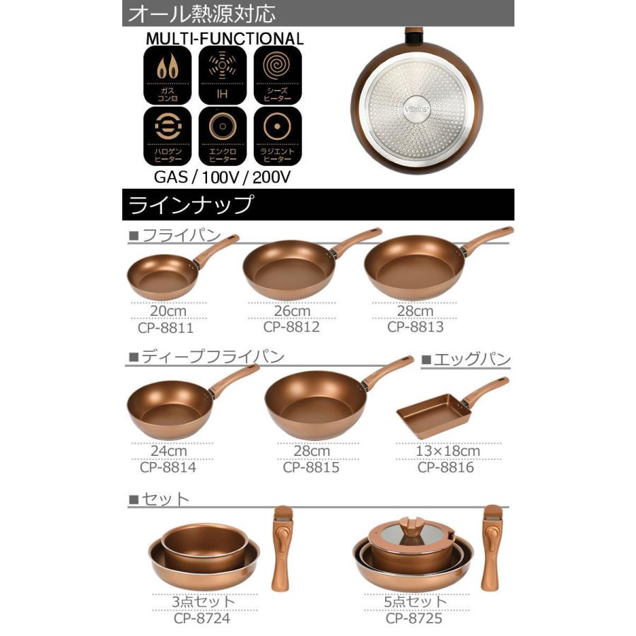 パール金属公式 VISIONS フライパン・ディープパン・エッグパン6点