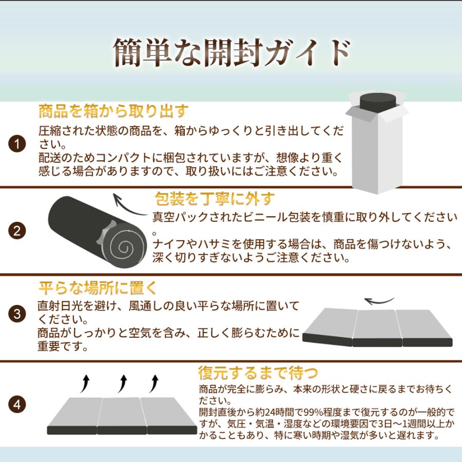 マットレス 高反発 シングル 三つ折り 折りたたみ 高密度 35D230N硬め