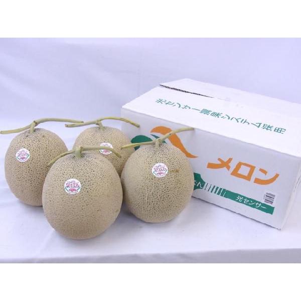 特秀品プレミアムらいでんメロン5玉8kg1箱 メロン 北海道 赤肉メロン ”らいでんレッドメロン” 4〜5玉 約8kg
