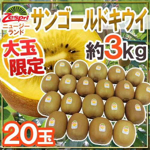 ゼスプリ ”サンゴールドキウイ” 大玉 20玉 約3kg【予約 4月下旬以降】 送料無料｜kurashi-kaientai