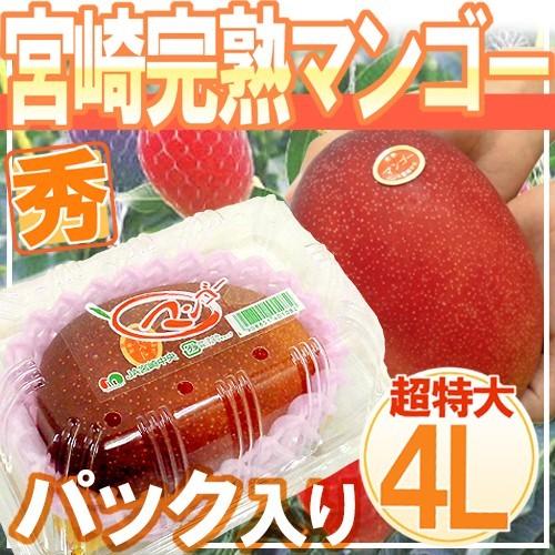 【10箱限定】宮古島産完熟マンゴー4kg(9〜12個) 宮崎完熟マンゴー” 秀品 4Lサイズ 510g以上 パック入り 宮崎