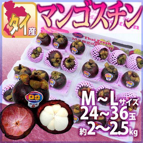 マンゴースチン2kg タイ産 ”マンゴスチン” M〜L 24〜36玉前後 約2〜2.5kg【予約 4月以降