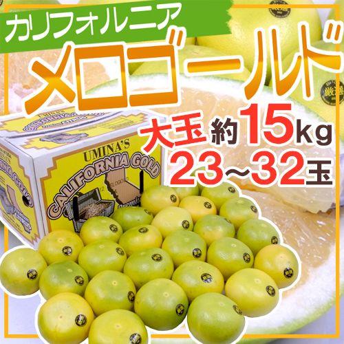 カリフォルニア産 ”メロゴールド” 大玉 23〜32玉 約15kg【予約 11月末 