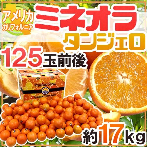 ミネオラオレンジ” 125玉前後 約17kg カリフォルニア産 ミネオラ