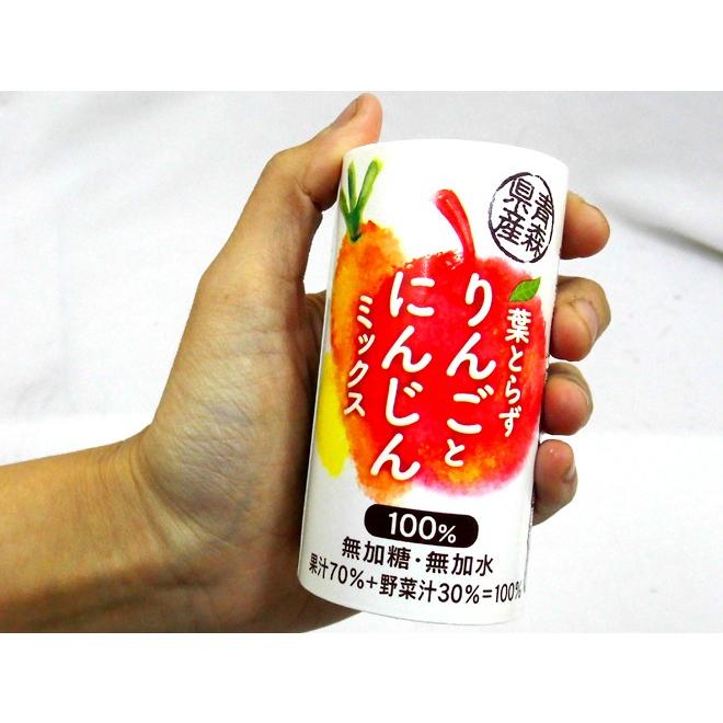 青森 青研の ”葉とらずりんごとにんじんミックスジュース” 125ml×30本