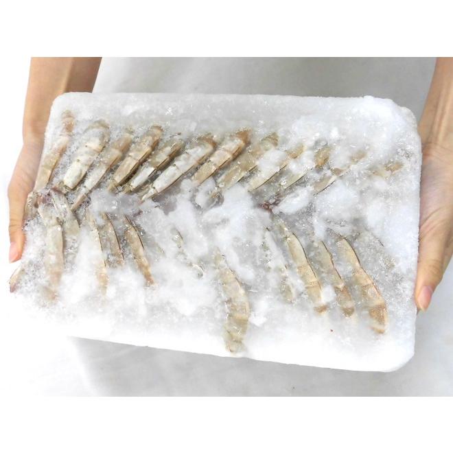 バナメイエビ” 64〜80尾 約1.8kg 16/20サイズ ブロック 殻付き 無頭