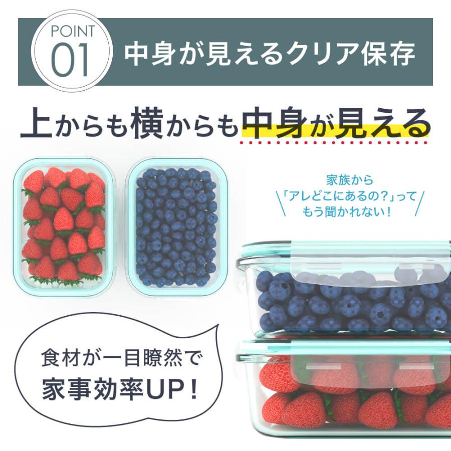 耐熱ガラス製保存容器 4個セット ガラス容器 IWANO 耐熱 タッパー