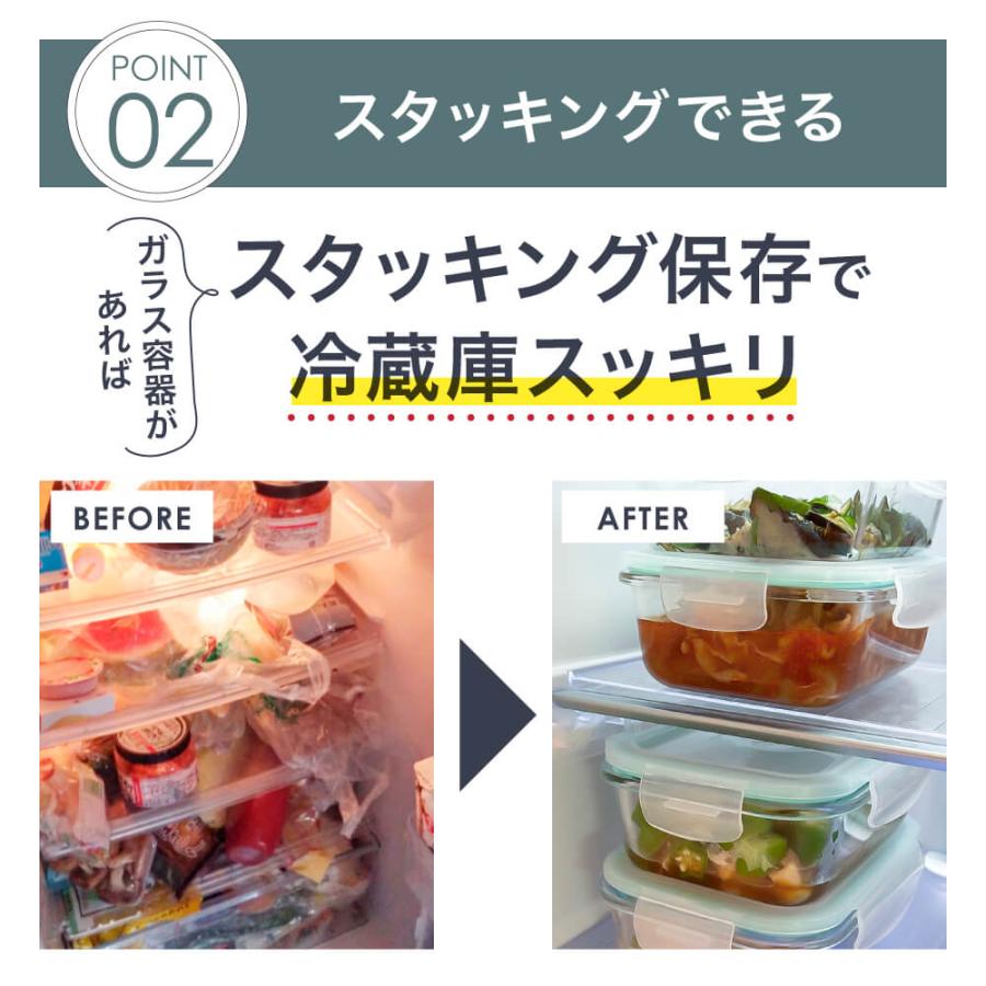 耐熱ガラス製保存容器 4個セット ガラス容器 IWANO 耐熱 タッパー