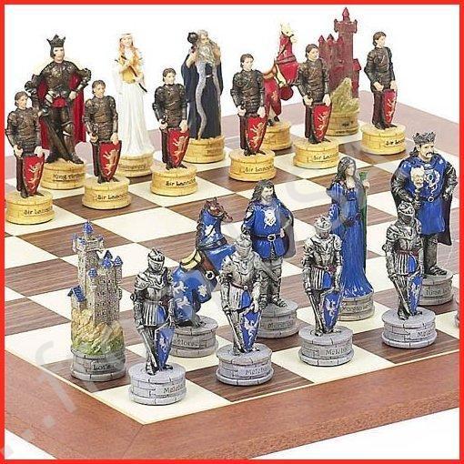 Kg Arthur The Legend  Camelot Chessmen  Stuyvesant Streetチェスボードfrom Spa