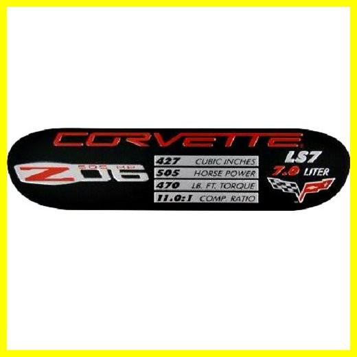 C6 ZO6 コルベット Spec Data ID Metal Plate エンブレム LS7 505HP 06-13 Z06輸入品