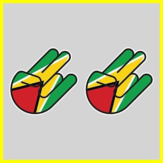 送料無料 Two Pack Guyanese Shocker ステッカー FA Graphix Die Cut Decal Self Adhesive Vinyl Guyana GUY GY 並行輸入品｜kurashi-net-com