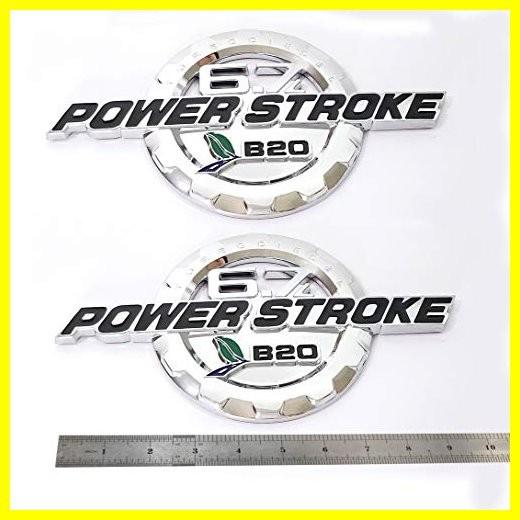 2pcs OEM 2011-2016 6.7L Powerstroke Turbo Diesel Door エンブレム 3D Logo Power Stroke Badge Replacement for F250 F350 Chrome ブラック