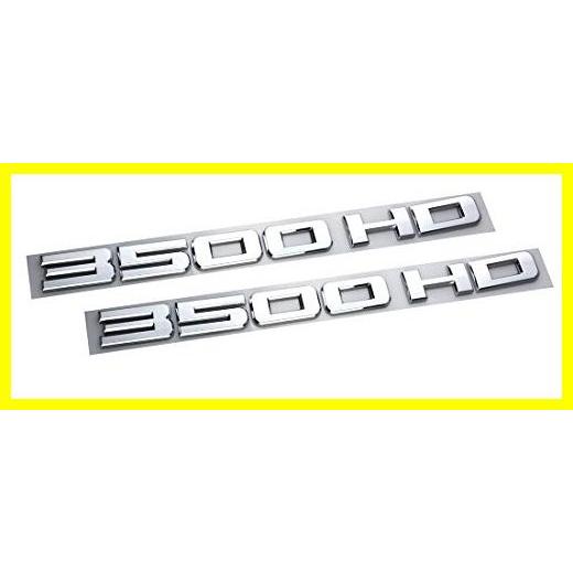 Aimoll 2pcs 3500HD 3500 Hd Plastic Letter エンブレムs Badges Nameplates Replacement for Gm シボレー Silverado Glossy (Chrome)