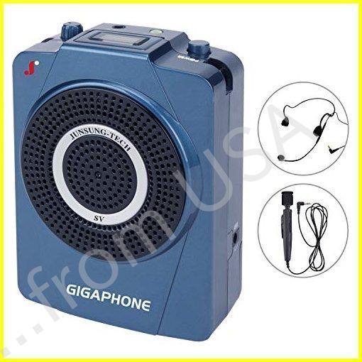 有線マイク 超小型拡声器 GIGAPHONE アウトドアSVポータブルボイスアンプ40Wマイク付き