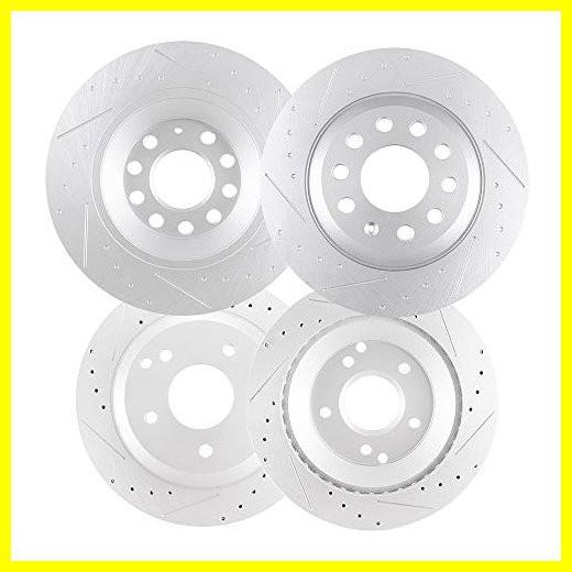 送料無料 OCPTY Brake Rotors kit， Complete Front Rear Brake Rotors Set Fit for 2006-2011 アウディ A6，2005-2011 アウディ A6 Quattro 並行