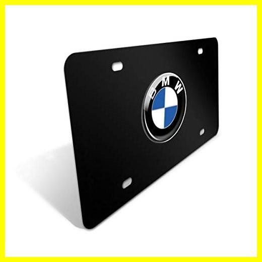 CAR FANS Heavy Duty 3D Stainless Steel License Plate カバー for BMW，All for BMW モデルs，Personalize Your BMW License Plate Frame (ブラック