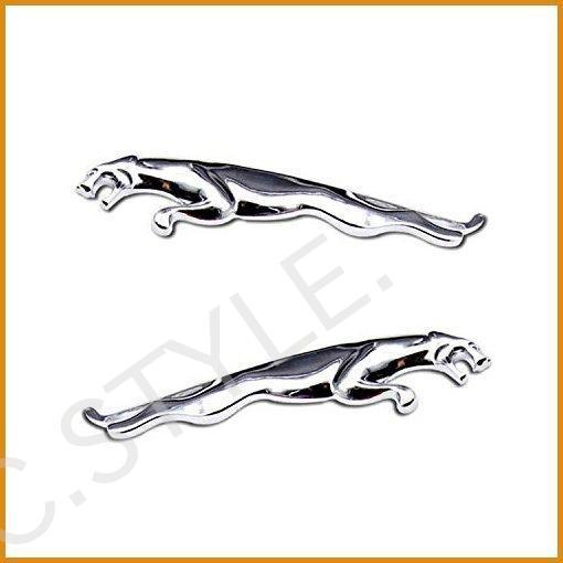 爆売り シルバー 1 ペア クローム ジャガー Panther Fender エンブレムs ステッカー メタル Decal Sport For ジャガー Mi Co 交換無料 Bpc Com Np