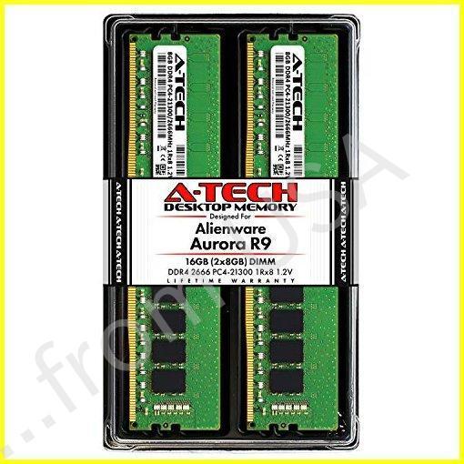 A-Tech 16GB 2x8GB RAM Alienware Aurora R9 | DDR4 2666MHz DIMM PC4-21300 288-P CL19 1.2V Non-ECC Unbuffered Memory Upgrade Kit