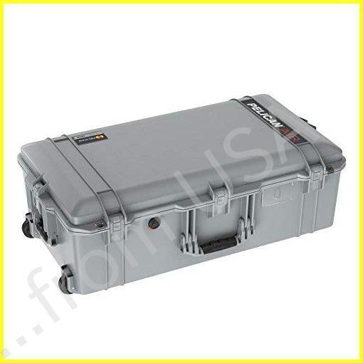 Pelican エアー 1615 フォーム付きケース 2020年版 プッシュボタンラッチ付き - シルバー 016150-0001-180