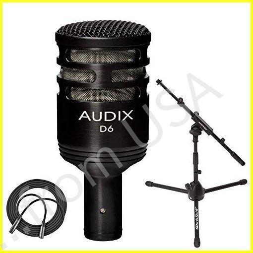 アウディx D6ダイナミックマイク カーディオイド + 究極のサポート ロープロファイルマイクスタンド 伸