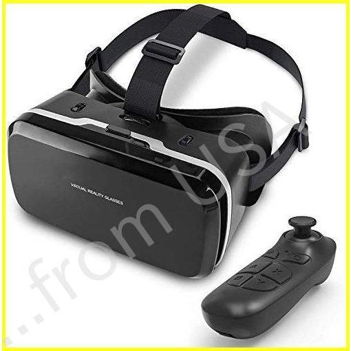 OriFlame VRヘッドセット リモコン付き 3Dメガネゴーグル HDバーチャルリアリティヘッドセット iPhone  Androi