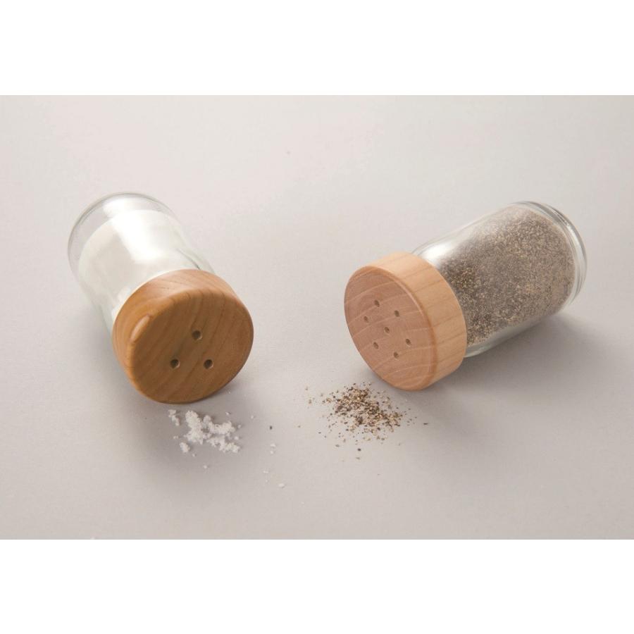 【美品】バカラ ソルト&ペッパー調味料入れ 木の蓋 ガラス製【スパイスボトル (ソルト)｜MokuNeji (石川県