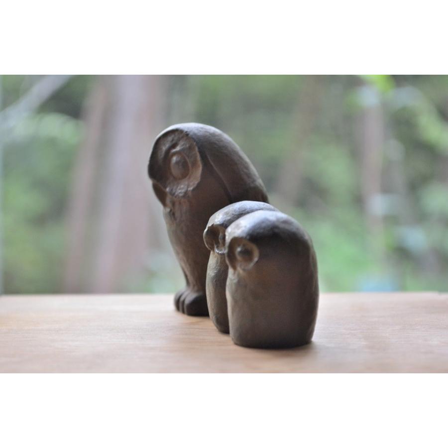 ふくろう文鎮 (大) | 鈴木盛久工房 (岩手県) [南部鉄器 フクロウ