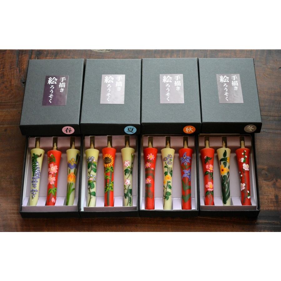 七尾和ろうそく【手描き絵ろうそく「夏」2号｜高澤ろうそく店 (石川県