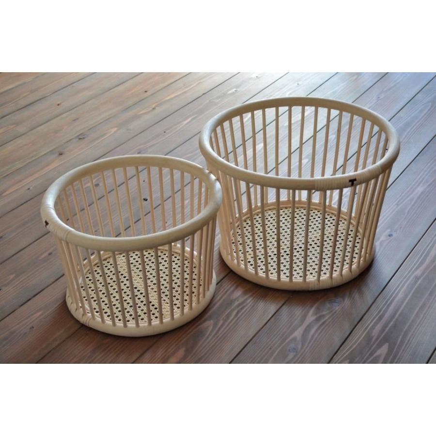 おしゃれ収納 籐バスケット 丸型 L ツルヤ商店 山形県 おすすめ かわいい ラタン カゴ 和 洗濯 脱衣所 寝室 玄関 居間 見せる収納 手作り 国産 日本製 Ts02 暮らしのほとり舎 Yahoo 店 通販 Yahoo ショッピング