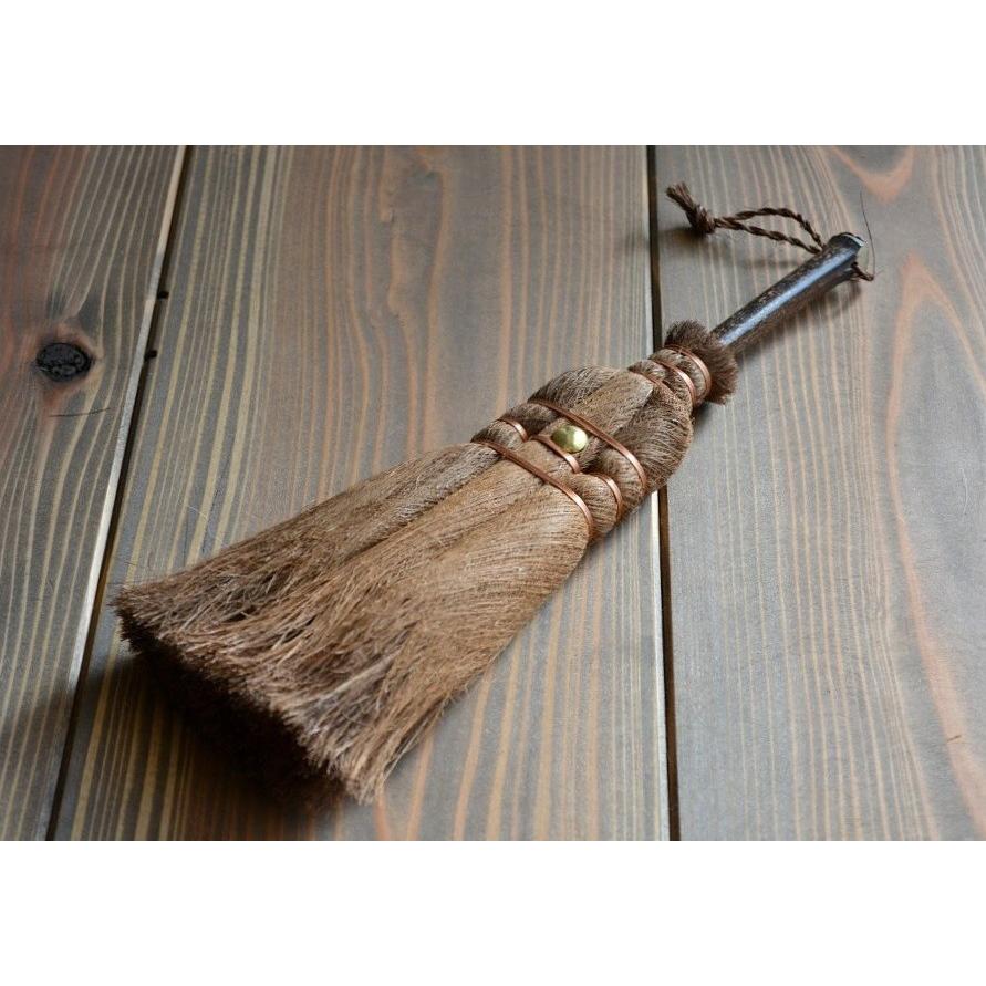 棕櫚ほうき ちりとりセット おしゃれ【7玉長柄箒 (最高級鬼毛) / 6点