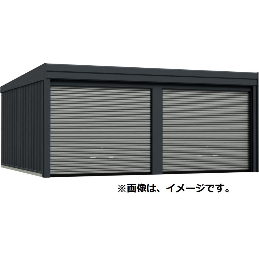 タクボ物置 タクボ ガレージ 倉庫 2連棟 巻上げシャッター扉 カール