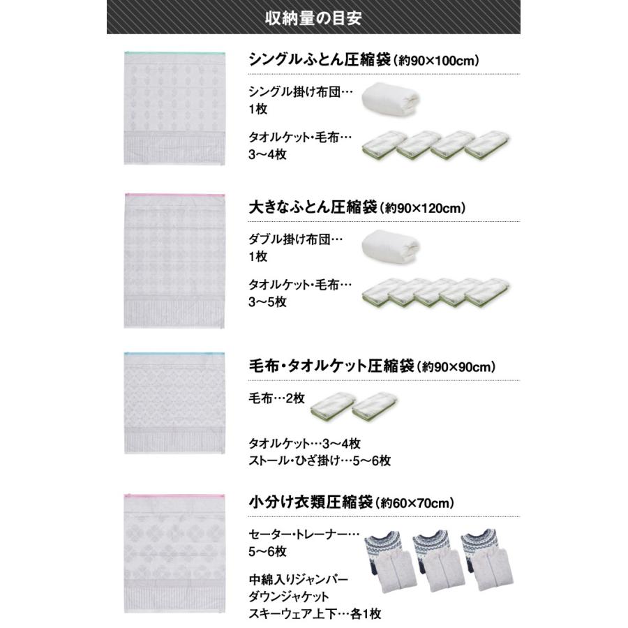 Outlet Sale 掃除機がいらない 衣類圧縮袋 小分け 圧縮袋 収納袋 布団圧縮袋 羽毛布団 小分け衣類用圧縮袋 収納用品 掃除機不要 ふとん圧縮 袋