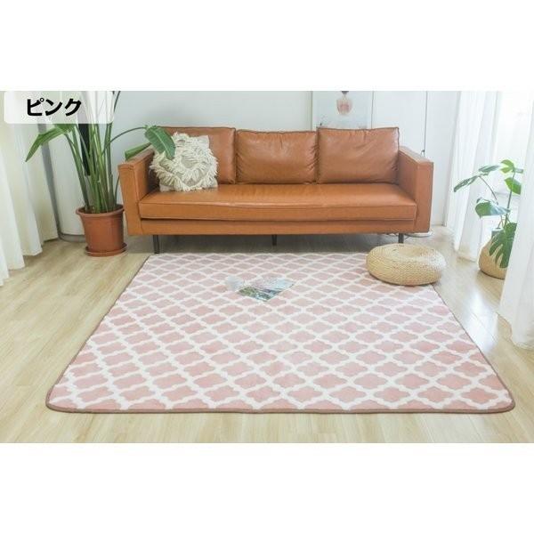 モロッカン柄 ラグ マット 90×135cm 北欧 CARPET カーペット 厚手 滑り