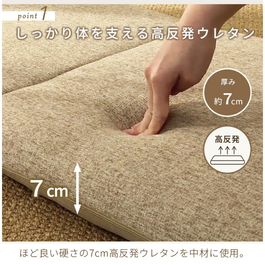 ロングセラー／ソファ対応 ロングシートクッションマット 50×150cm 7cm