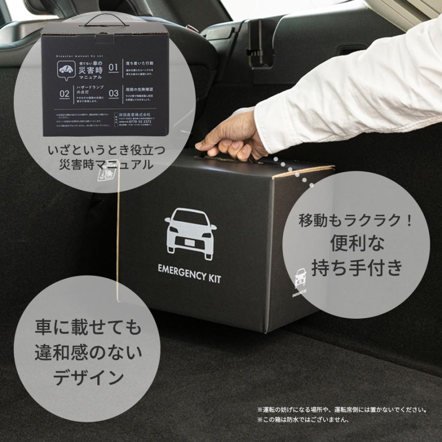 岸田産業 防災セット 車載用 21点セット 防災グッズ セット 車 災害時